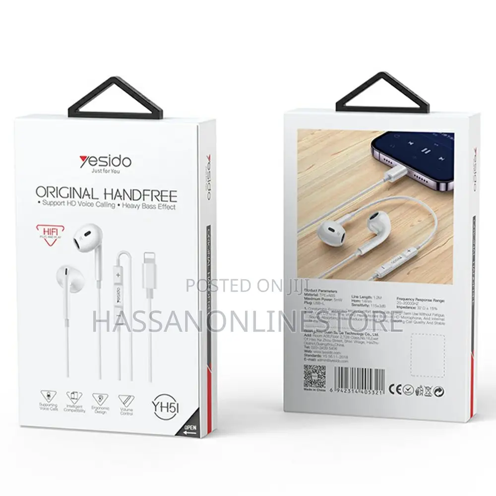 Yesido Yh51 Wired Earphones With Lightning Connetor