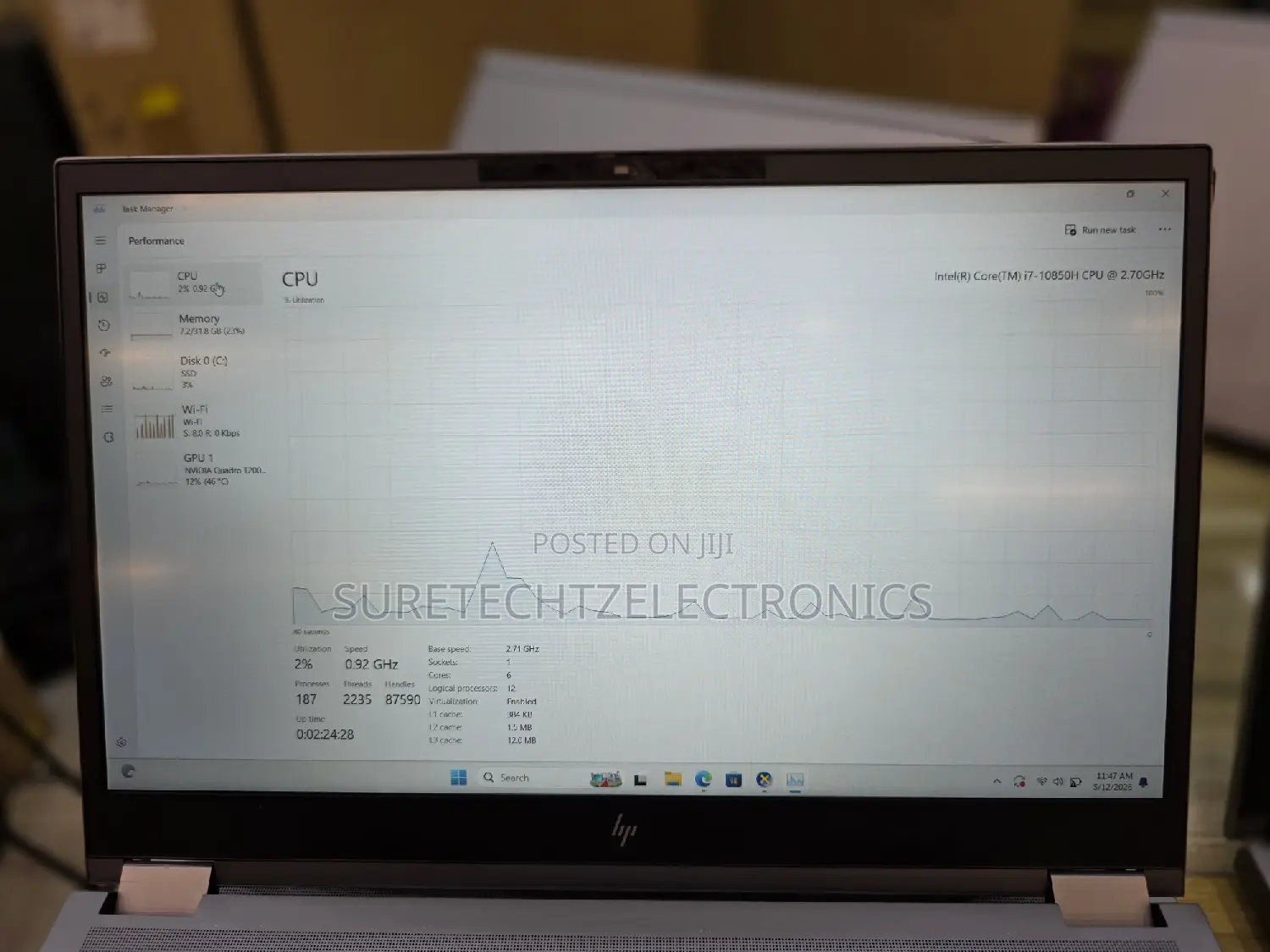 Laptop HP Zbook Fury 15 G7 32GB Intel Core i7 SSD 512GB