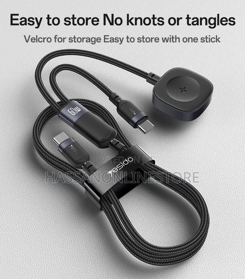 Yesido Ca136c 60w Fast Charging Type-C to Type-C Watch