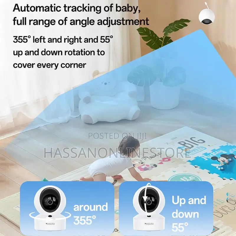 Yesido Km28 5 Inch LCD Screen 2.4g Wifi Baby Monitor Care Camera
