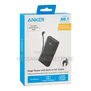 Anker A110eh11 20000mah 22.5w Power With Built-in Usb-C Cable