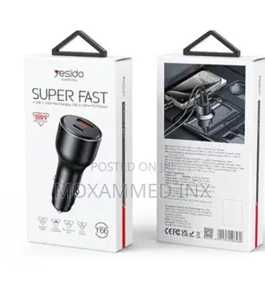 Y65 Yesido Super Fast Car Charger 118w Usbc 100w + Usba 18w