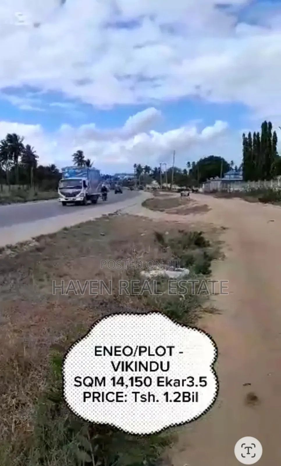 3.5 Acres Yard for Sale at Vikindu Along Main Road