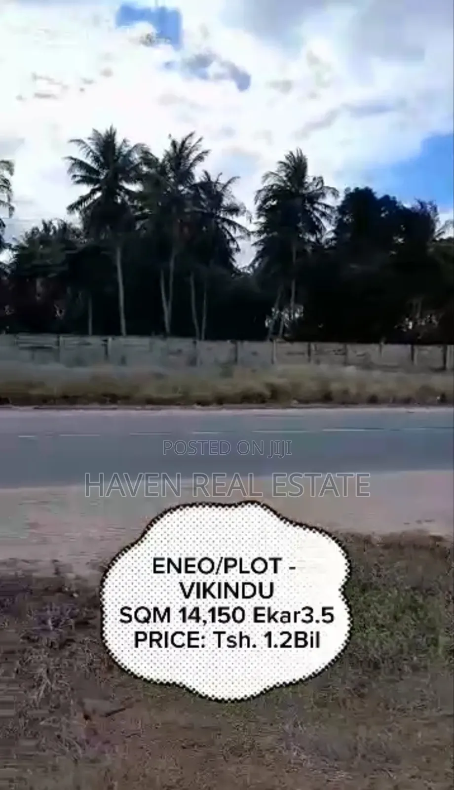 3.5 Acres Yard for Sale at Vikindu Along Main Road
