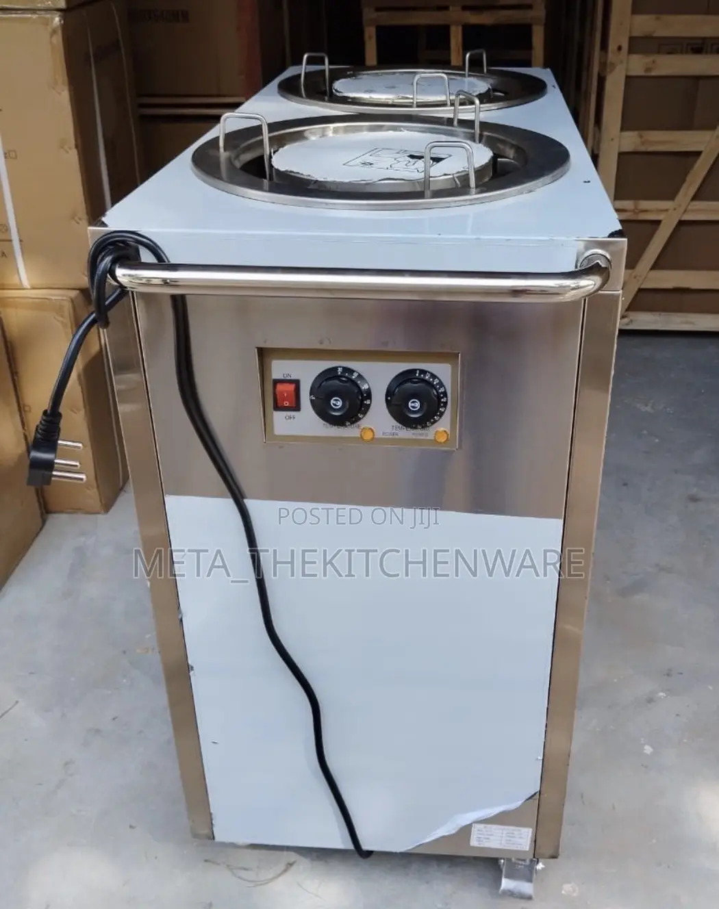 Double Head Commercial Plate Warmer Cart