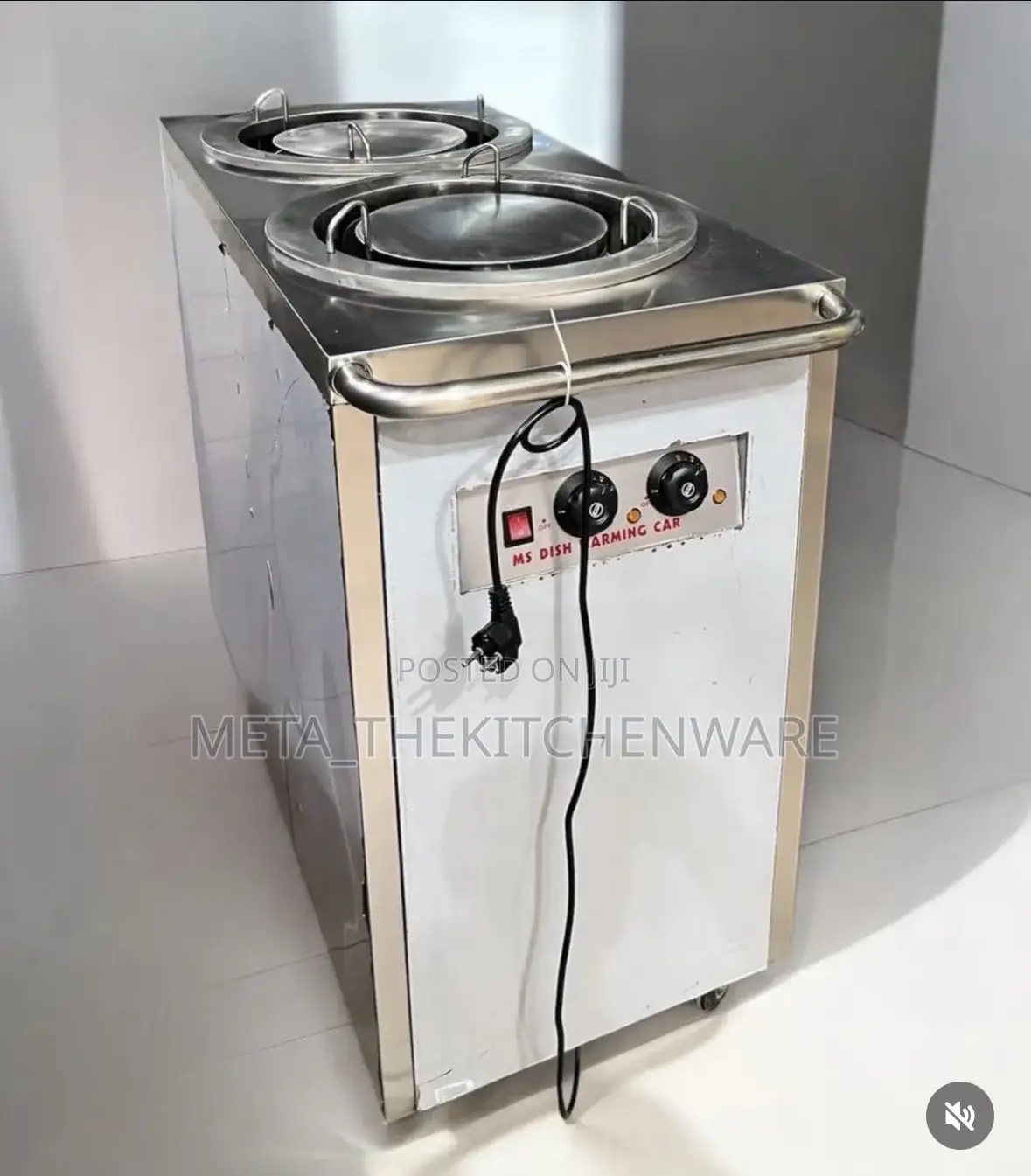 Double Head Commercial Plate Warmer Cart