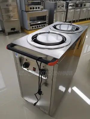 Double Head Commercial Plate Warmer Cart