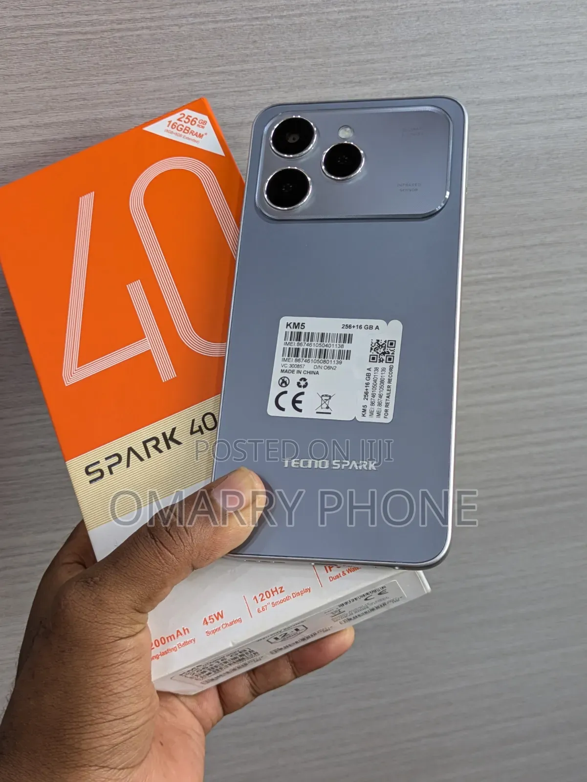 New Tecno Spark 40 256 GB Gray