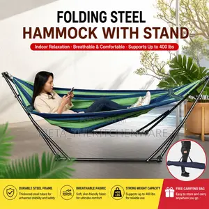 Double Stand Folding Steel Hammock 400lbs (181kg)
