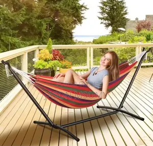 Double Stand Folding Steel Hammock