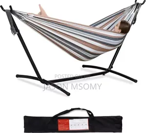 Double Stand Folding Steel Hammock