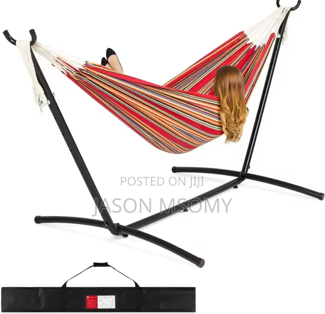 Double Stand Folding Steel Hammock