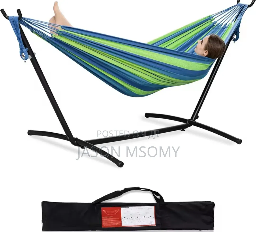 Double Stand Folding Steel Hammock