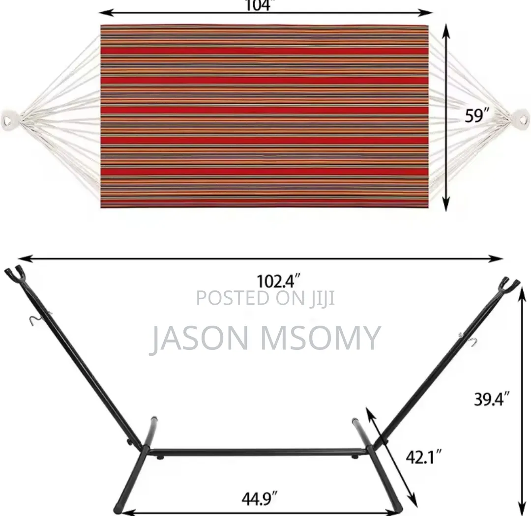 Double Stand Folding Steel Hammock