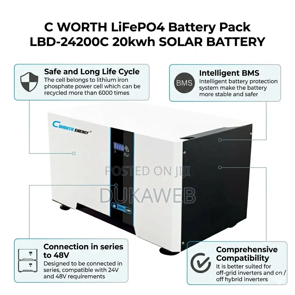 C‐Worth Lifepo4 Lbd‐24200c – 20kwh Solar Battery