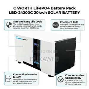 C‐Worth Lifepo4 Lbd‐24200c – 20kwh Solar Battery