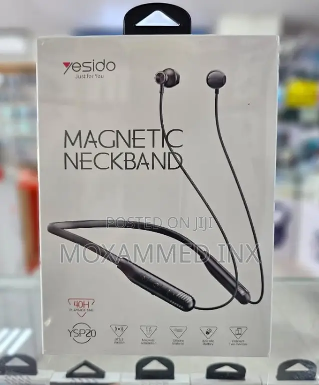 Ysp20 Yesido Magnetic Neckband Wireless Bluetooth Earphones
