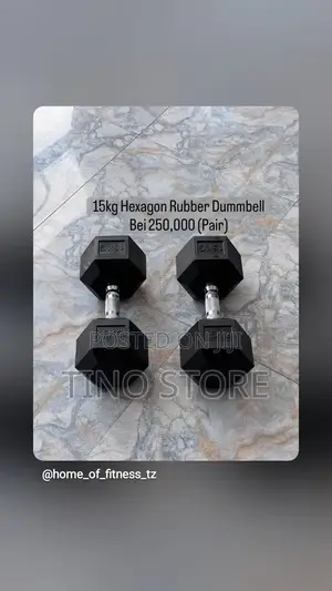15kg Hexagon Rubber Dummbell