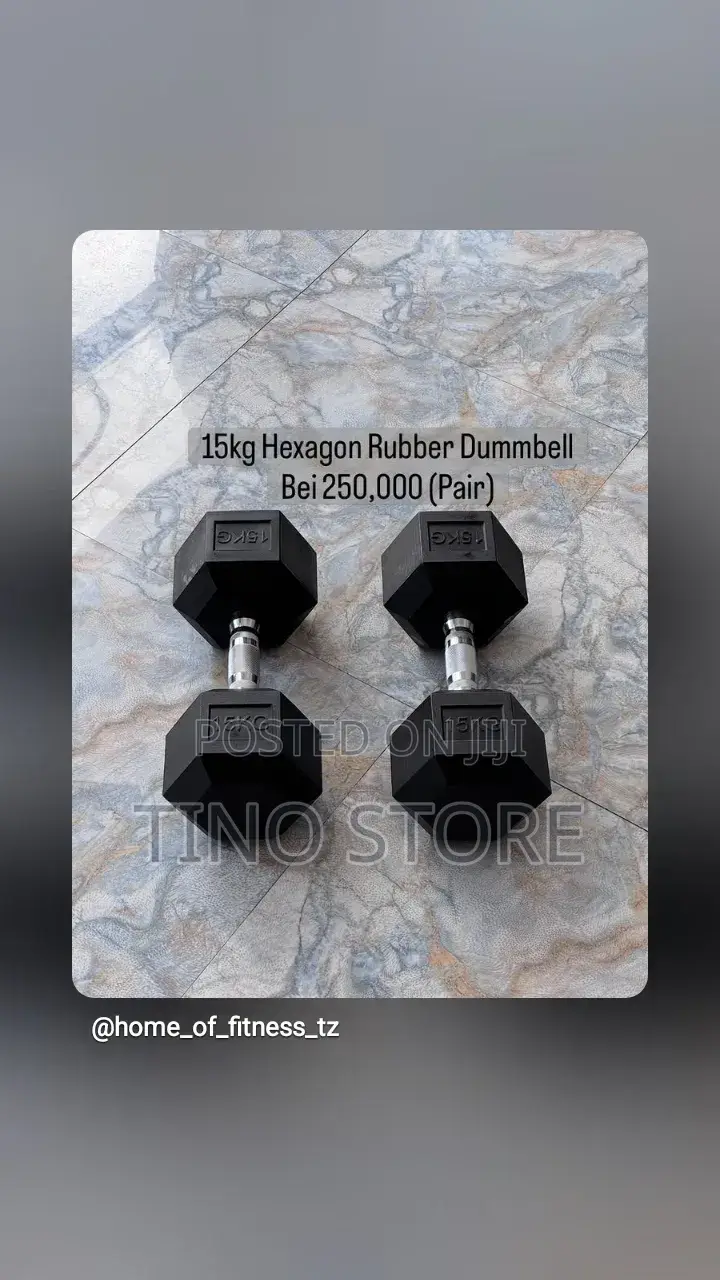 15kg Hexagon Rubber Dummbell