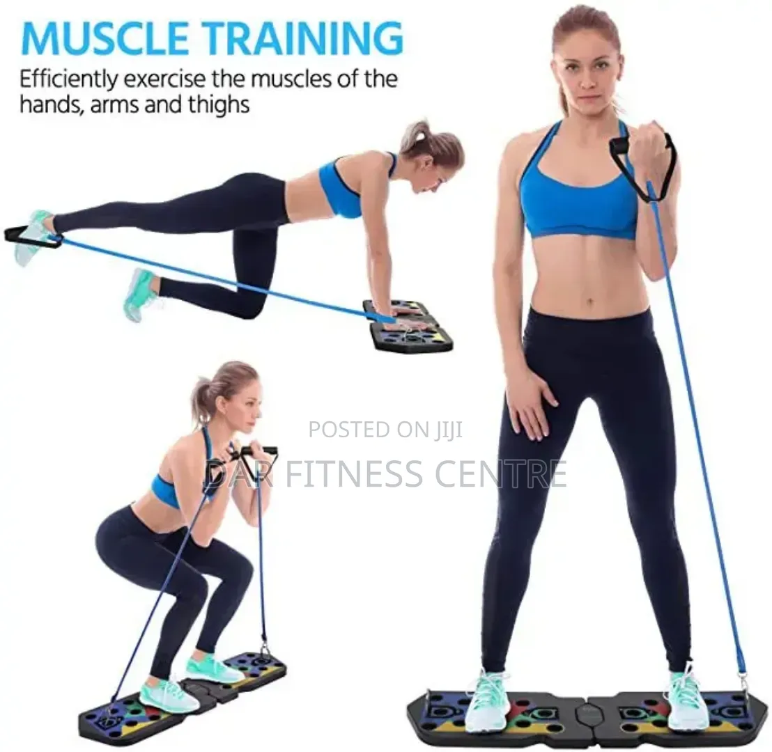 Push Up Board With Resistance Bands