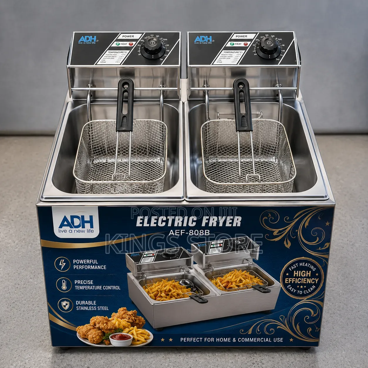 Adh Electric Deep Fryer Cooker 12l