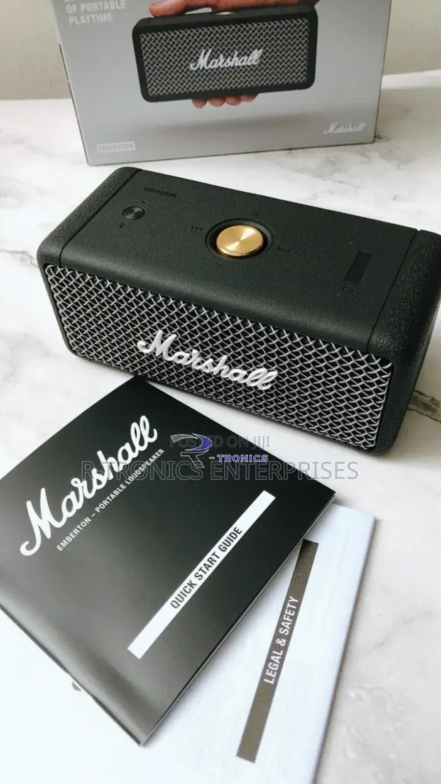 Marshall Emberton Ii Portable Bluetooth Speaker, Black Brass