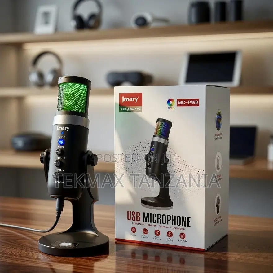 Jmary Podcast Usb Microphone Noise Cancelation With Rgb
