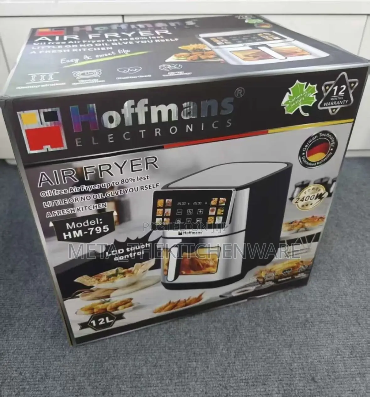 Hoffmans Electric Digital Airfryer, 8 L - Model: Hm-796