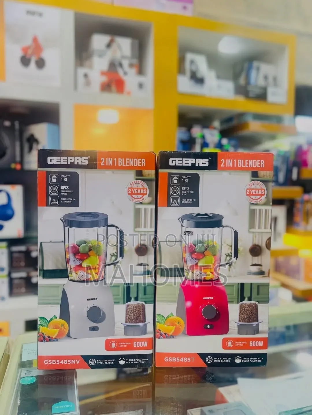 (Gsb5485nv) Geepas 2in1 Blender