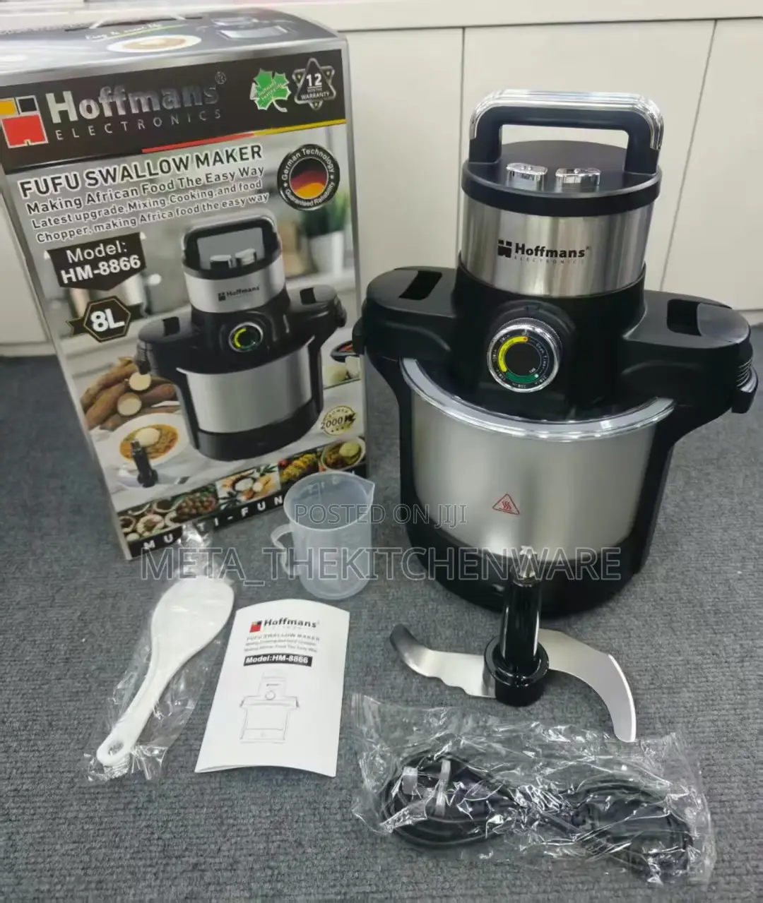 Hoffman Multifunction Ugali Maker With Chopper 8l