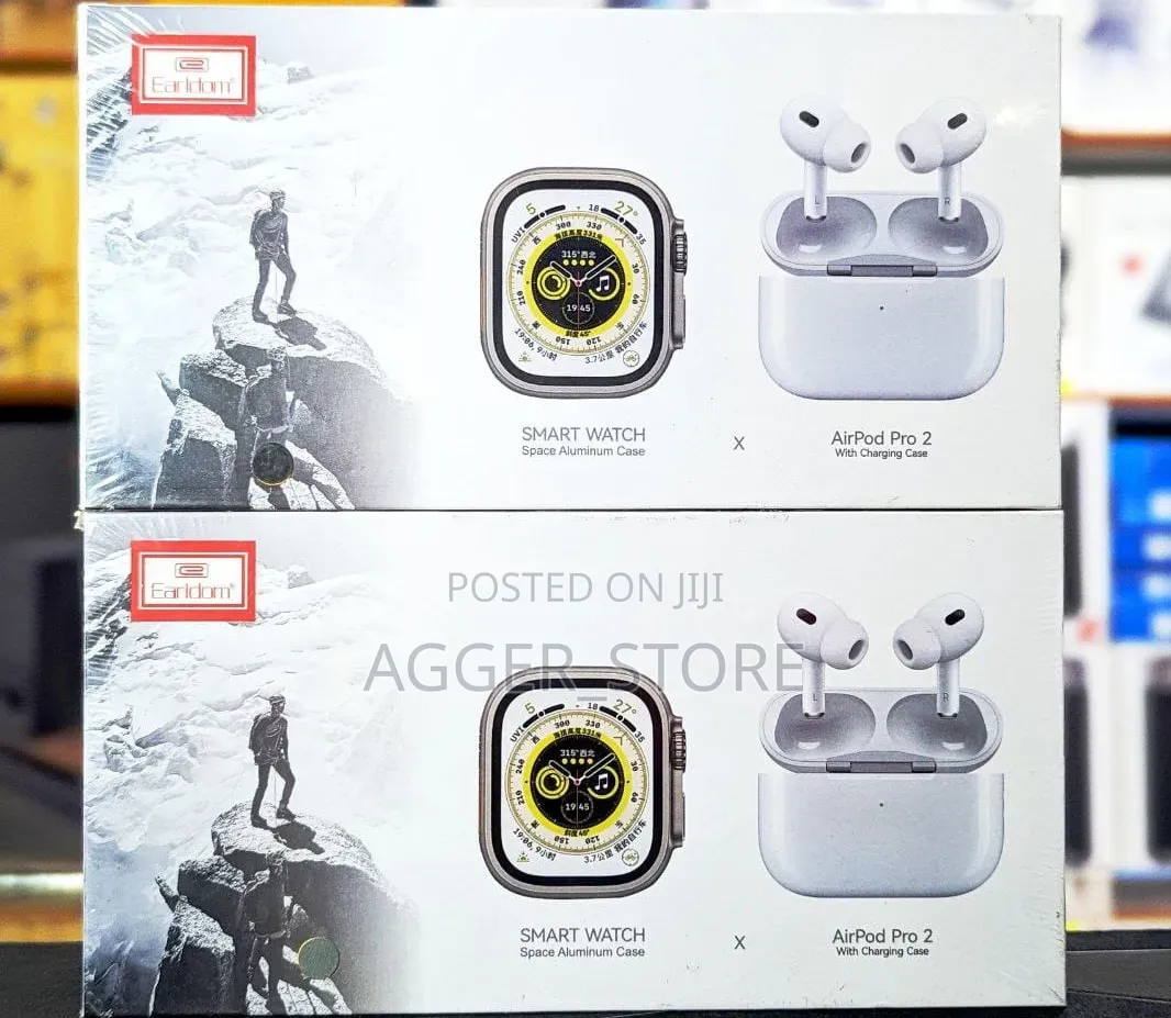 Earldom Smartwatch With Airpods Pro 2 Combo New