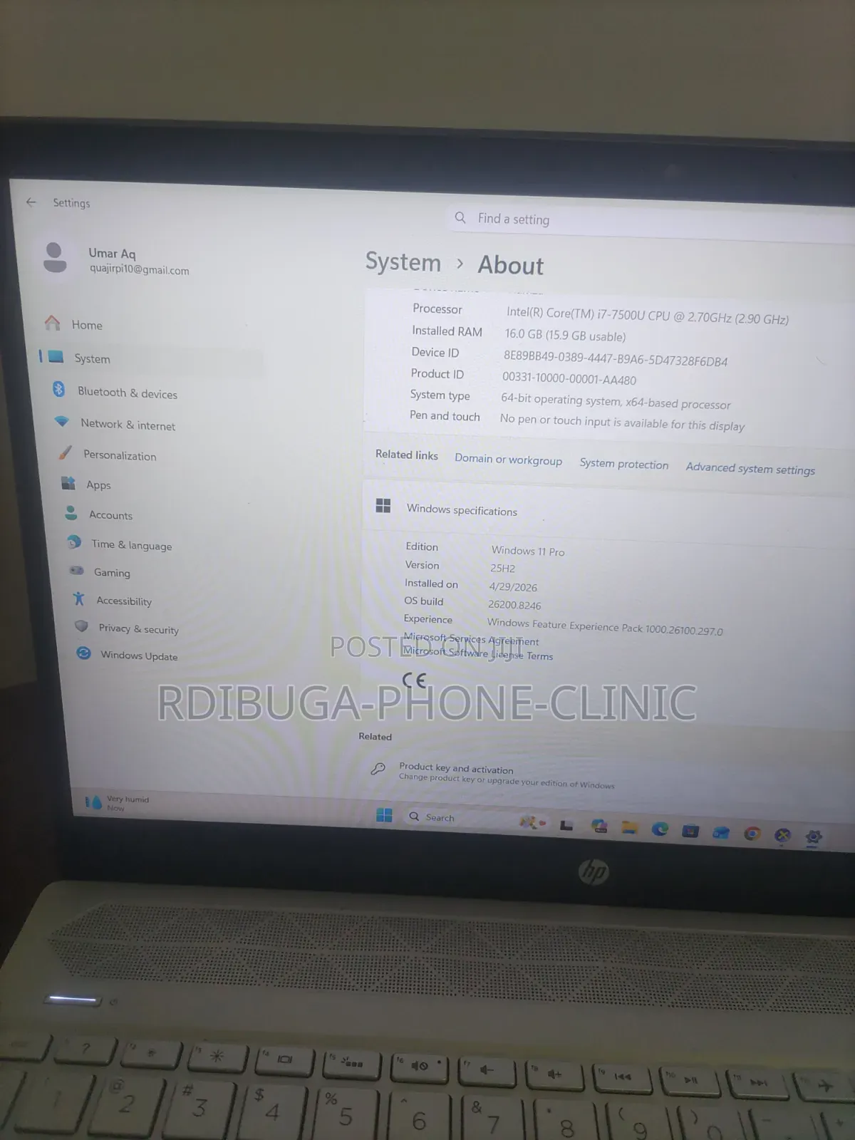 Laptop HP Pavilion 15 16GB Intel Core i7 HDD+SSD 1T