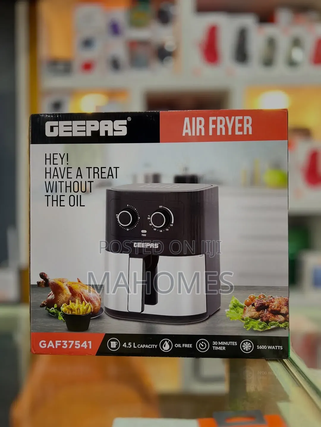 Gaf37541) Geepas Airfry With 4.5l Capacity,1600watts, Oil