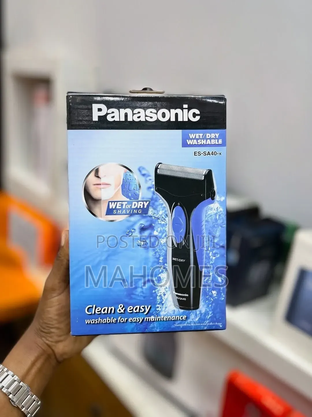 Es-Sa40-K) Panasonic Wet/Dry Washable Shaving Trimmer With 8hrs