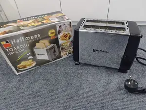 Hoffmans Stainless Steel Bread Toaster 2 Slice, 700w Hm- 8002