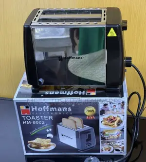 Hoffmans Stainless Steel Bread Toaster 2 Slice, 700w Hm- 8002