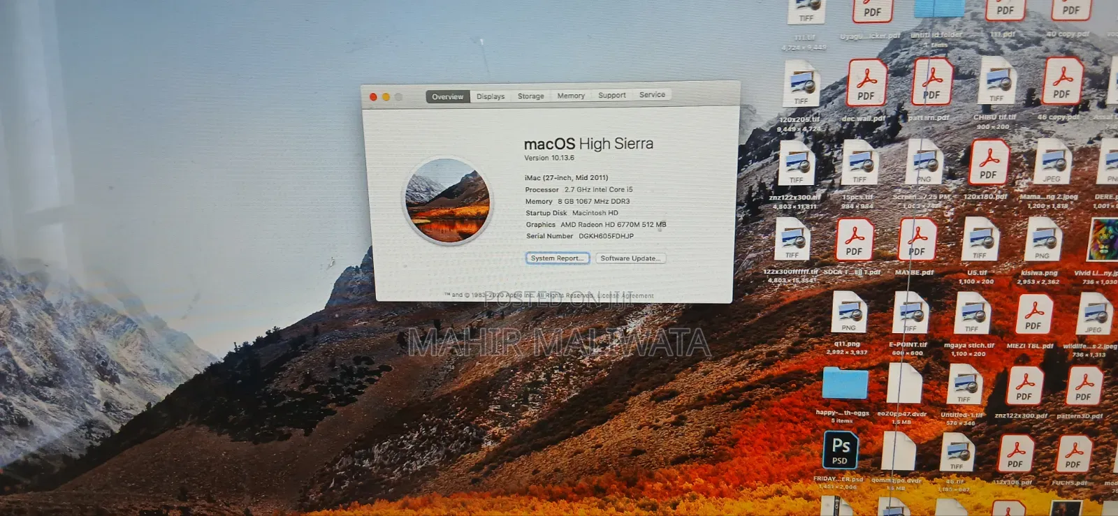 Desktop Computer Apple iMac 4GB Intel Core i5 HDD 500GB