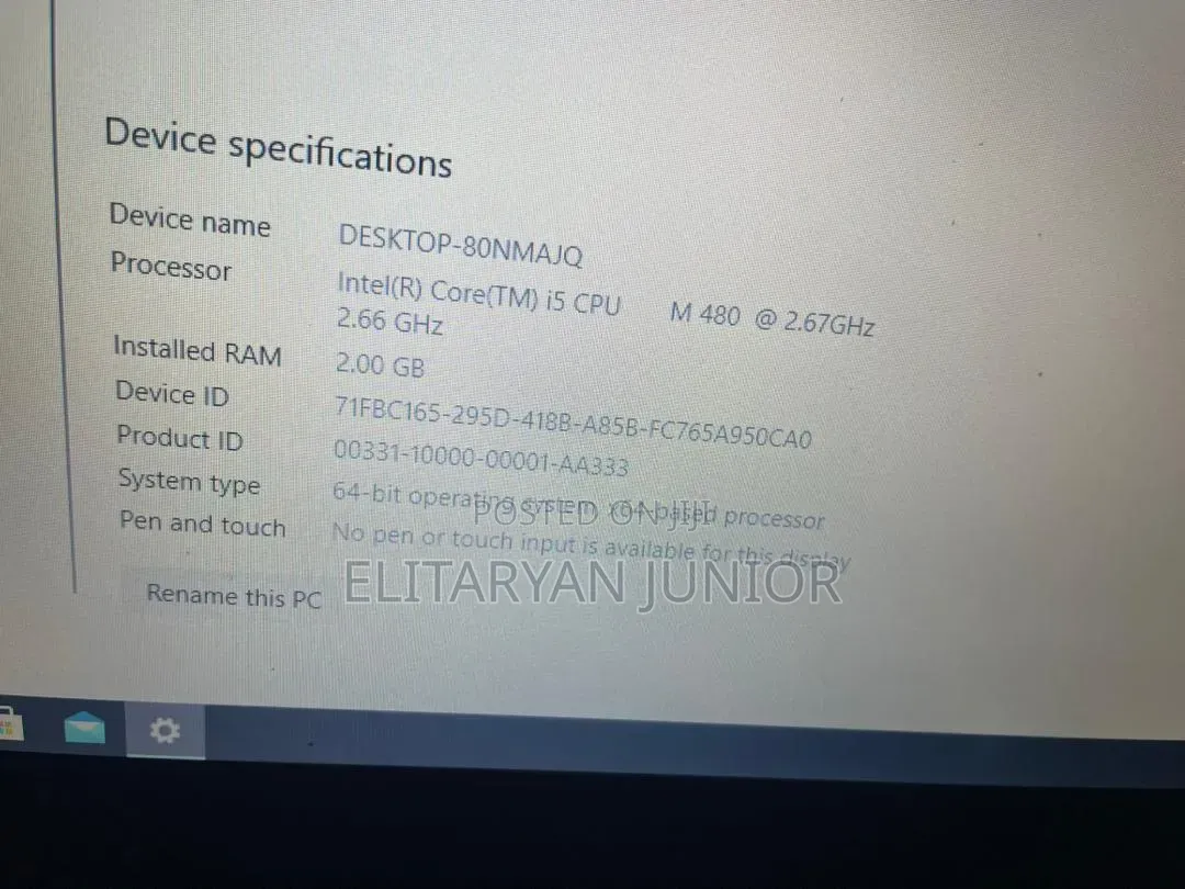 Laptop Dell Vostro 5481 2GB Intel Core i5 SSHD+SSD 500GB