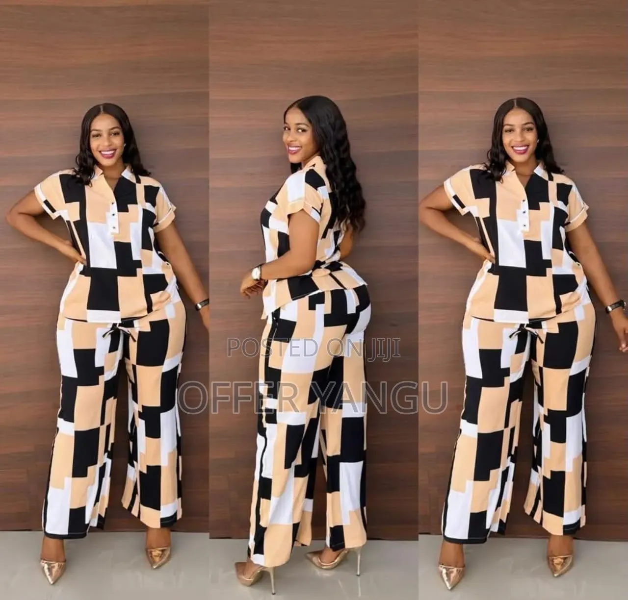 Geometric Print Two-Piece Set