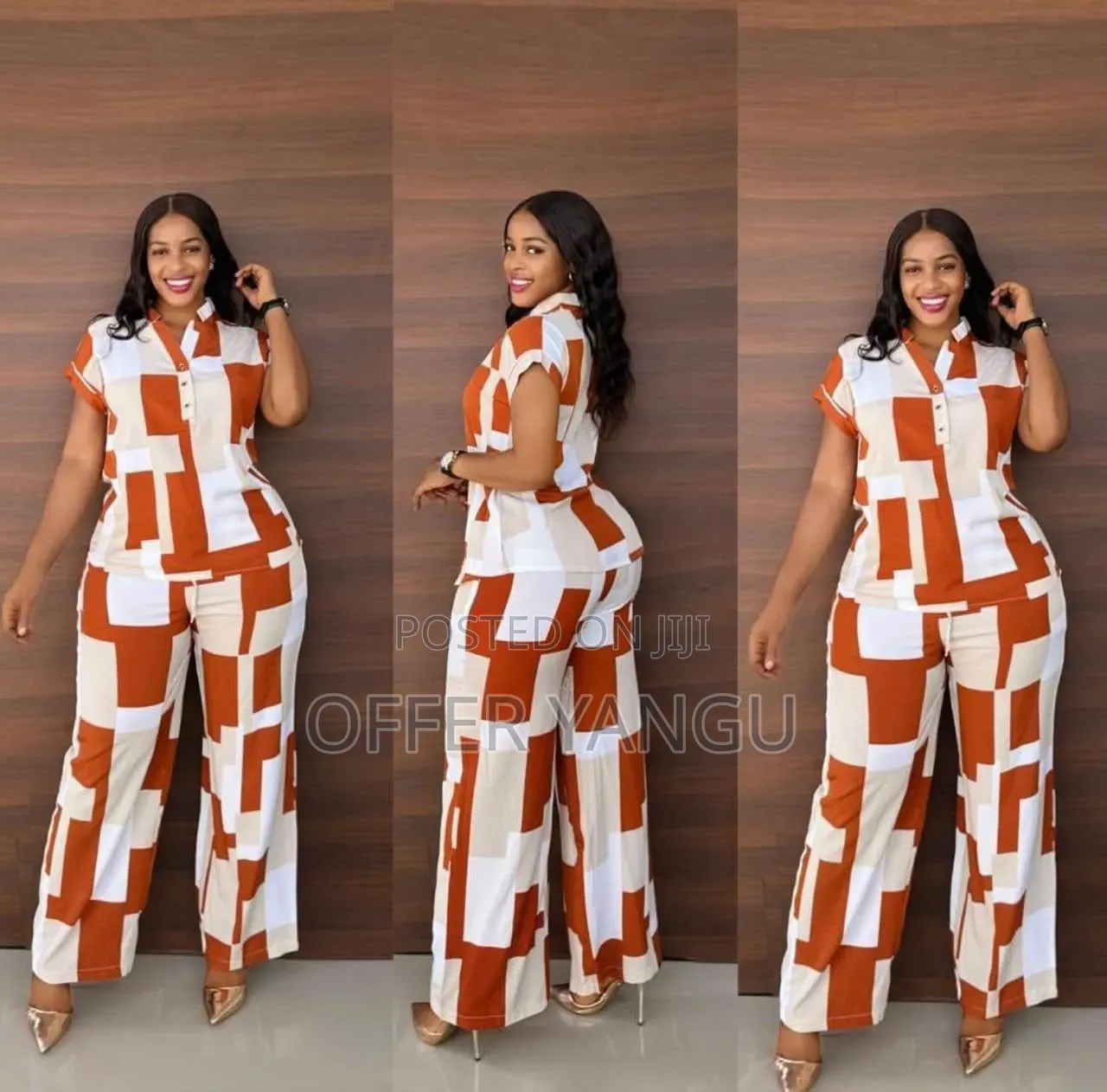 Geometric Print Two-Piece Set