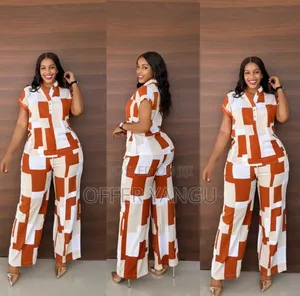 Geometric Print Two-Piece Set