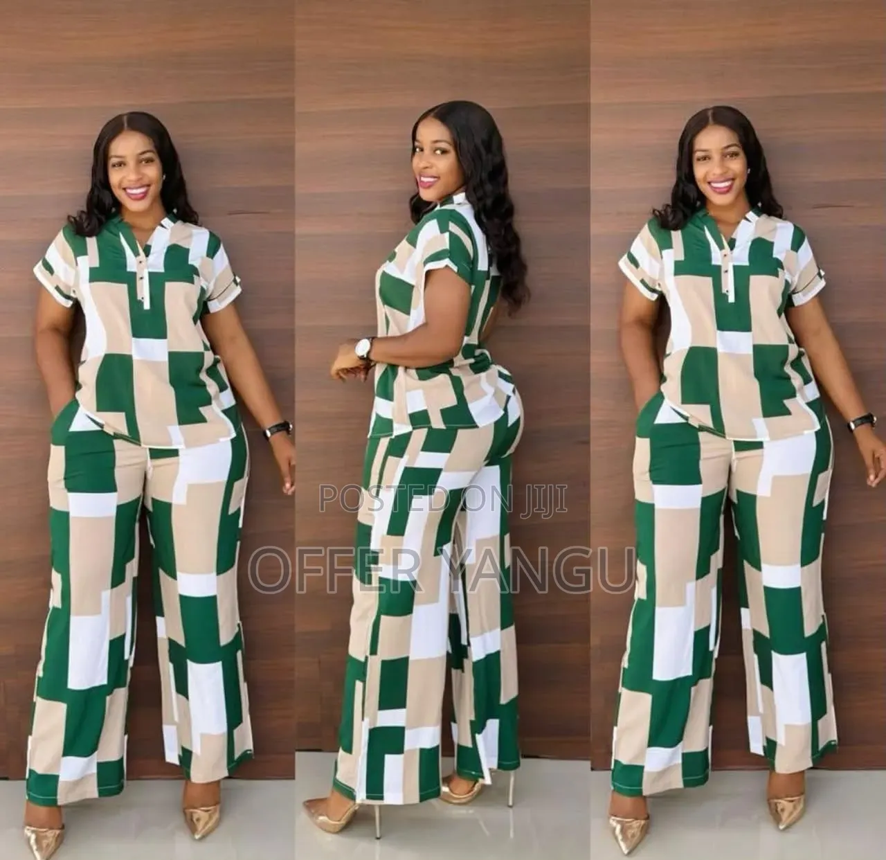 Geometric Print Two-Piece Set