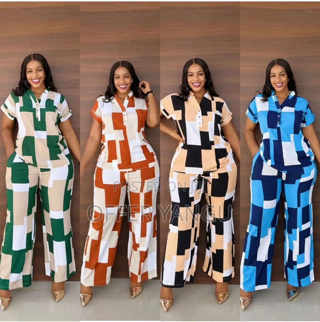 Geometric Print Two-Piece Set