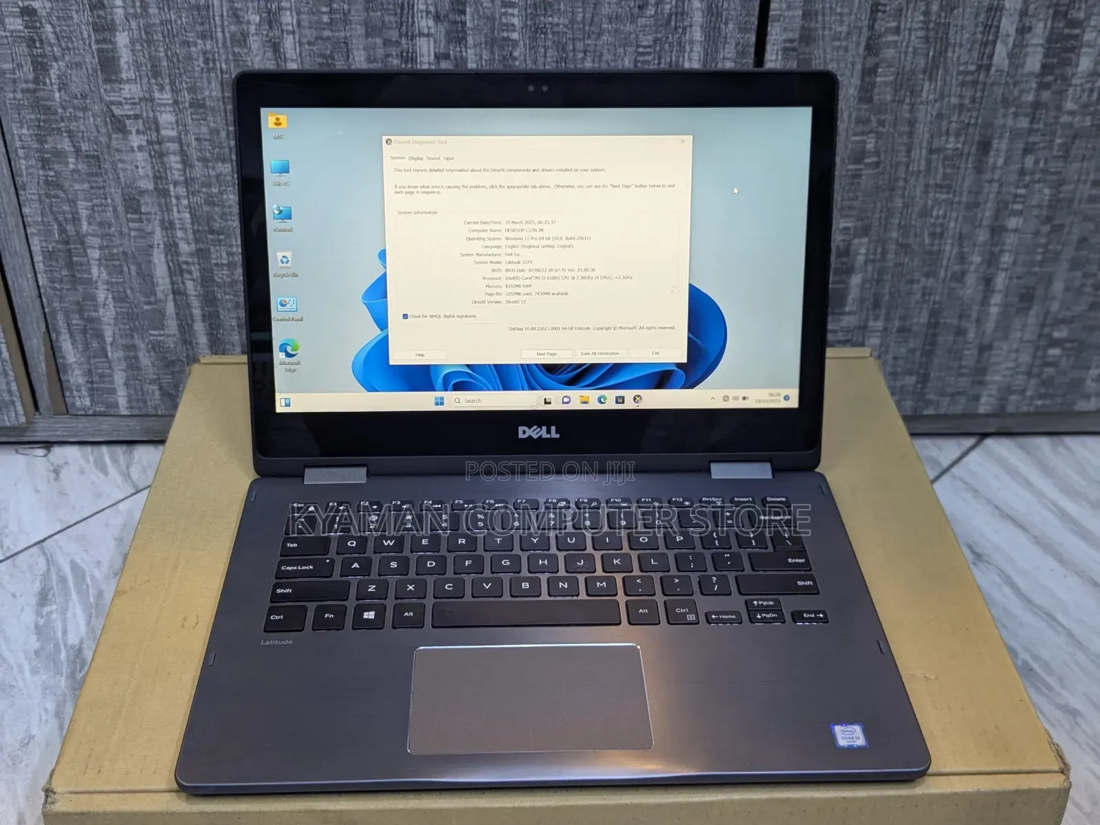 Laptop Dell 8GB Intel Core i3 SSD 256GB