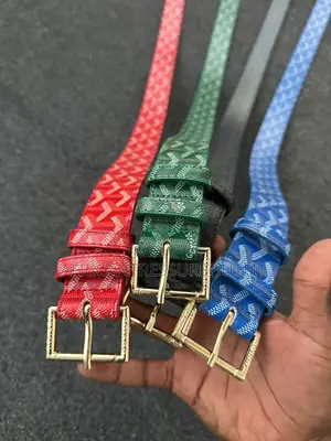 Goyard Belts Featuring Iconic Chervon Available