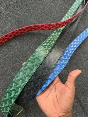 Goyard Belts Featuring Iconic Chervon Available