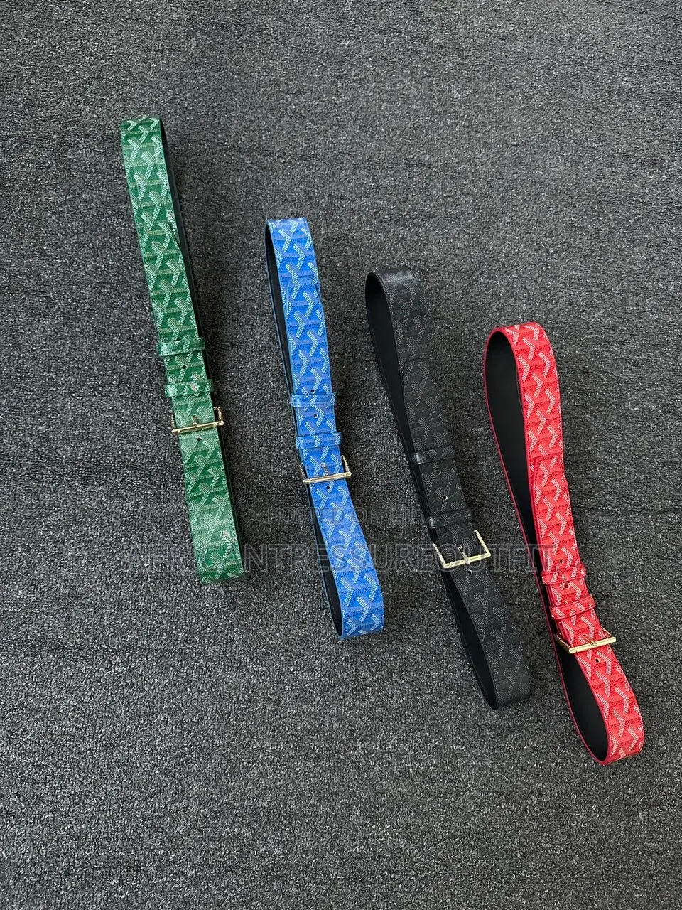 Goyard Belts Featuring Iconic Chervon Available