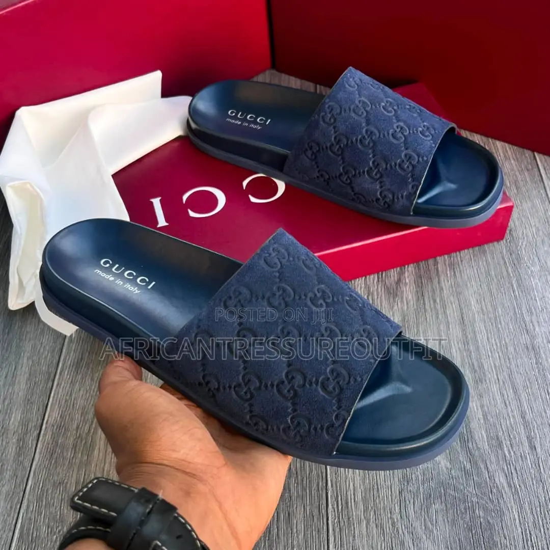 Gucci Suede Slide Sandals Collection Available