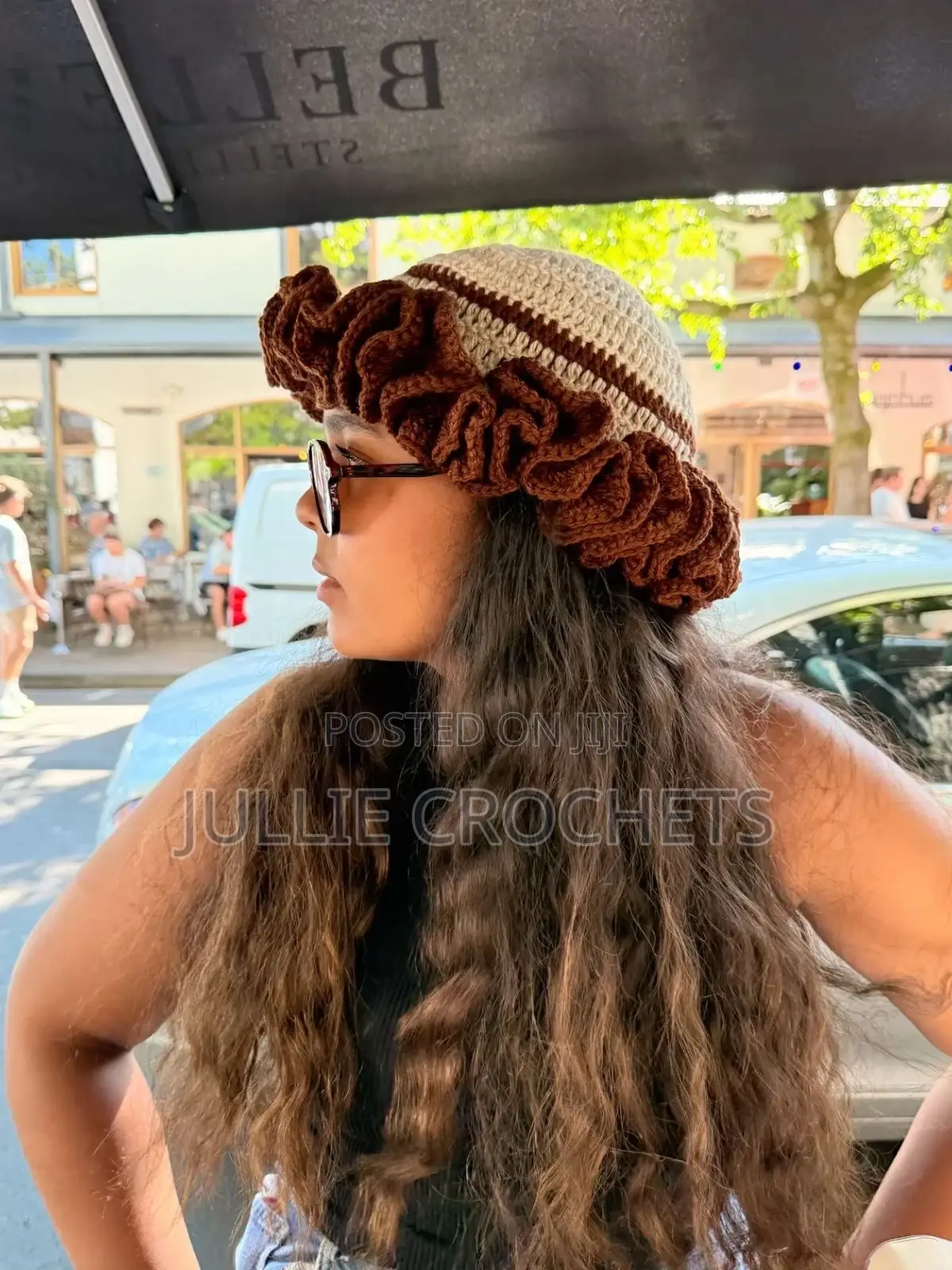 Crocheted Ruffle Hat