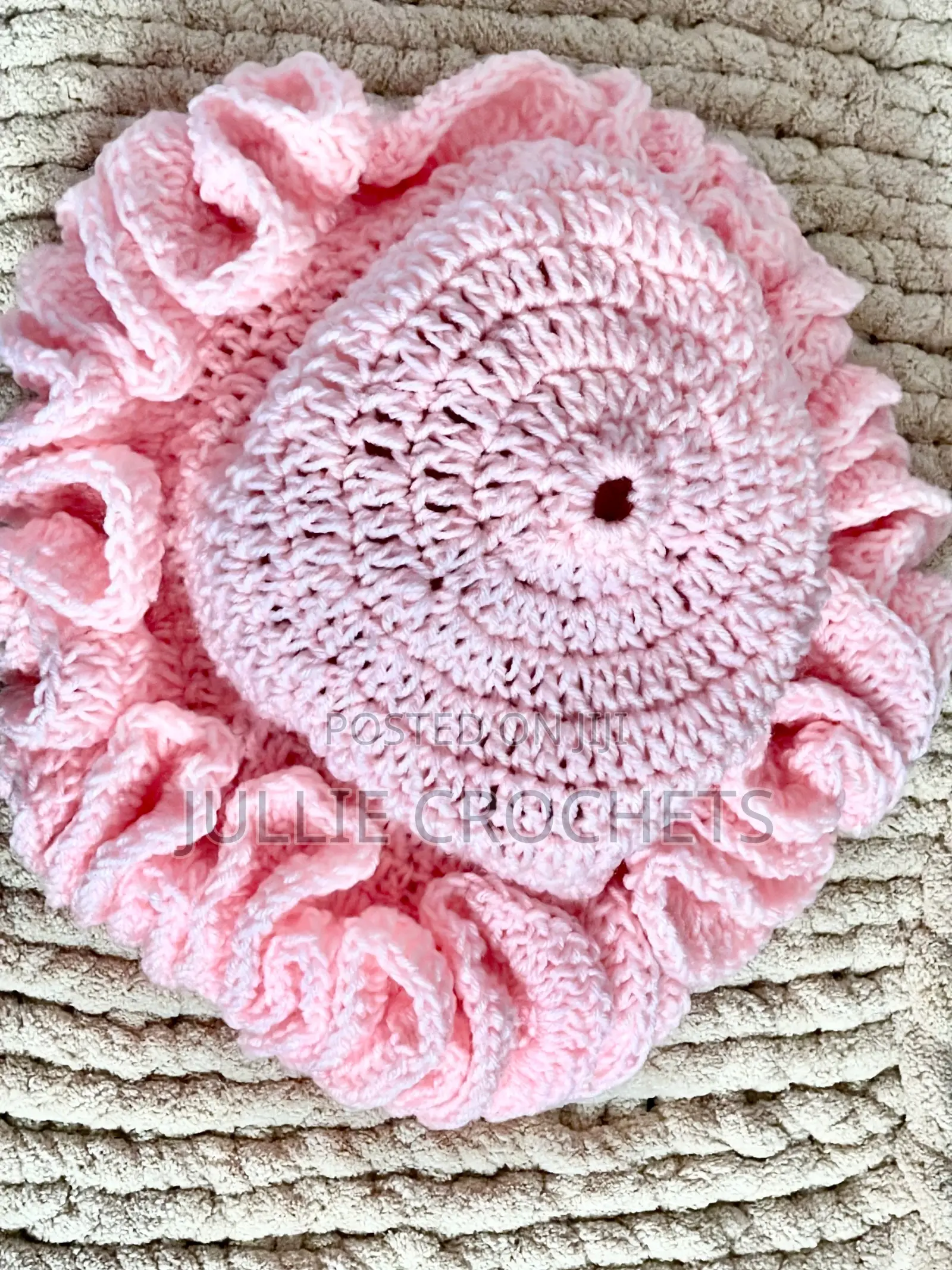 Crocheted Ruffle Hat